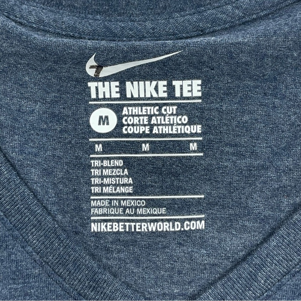 NWT NIKE "The New Tee" Women Heather Navy Blue Illini T-Shirt V-Neck Size Medium - Picture 5 of 9